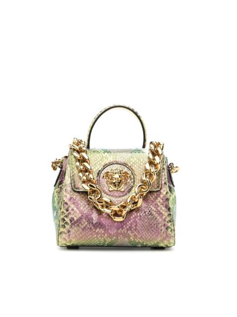 VERSACE La Medusa snakeskin tote bag