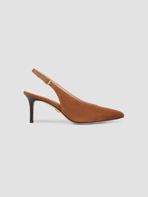 VERONICA BEARD Women's Luciana 70MM Suede Slingback Pumps - Tobacco Brown