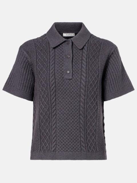 JW Anderson Cable-knit wool and cotton-blend polo shirt
