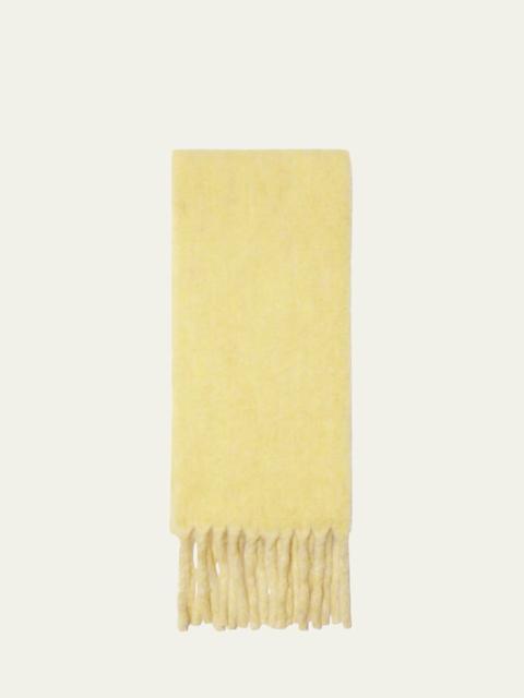 Burberry Reversible Fringe Wool Scarf