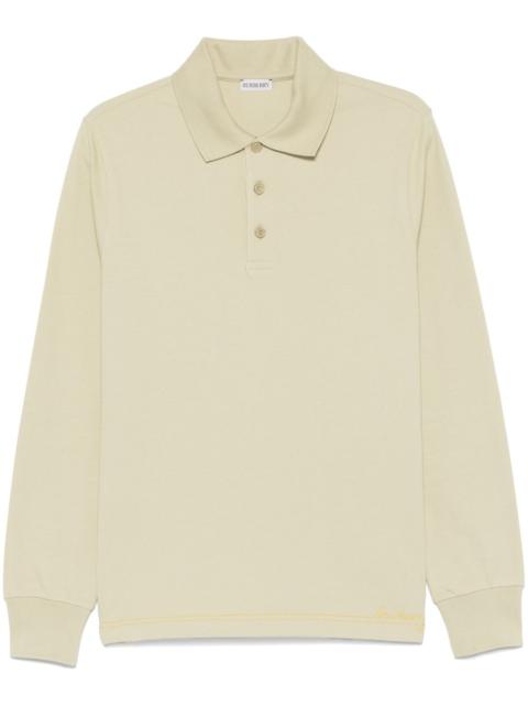 Burberry logo-embroidered polo shirt