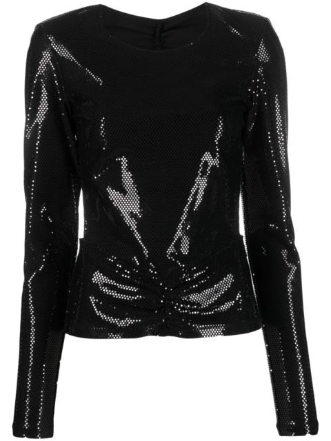 ROTATE sequin-embellished open-back top
