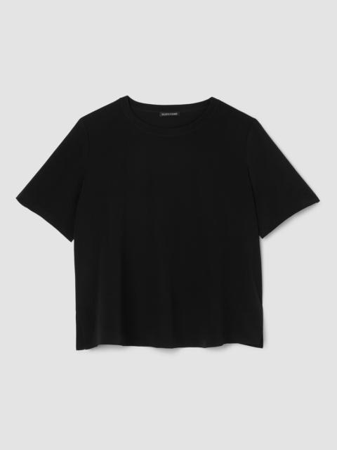 EILEEN FISHER Silk Crepe de Chine Bold Tee