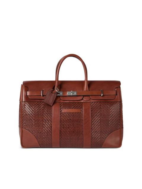 Brunello Cucinelli braided country luggage bag