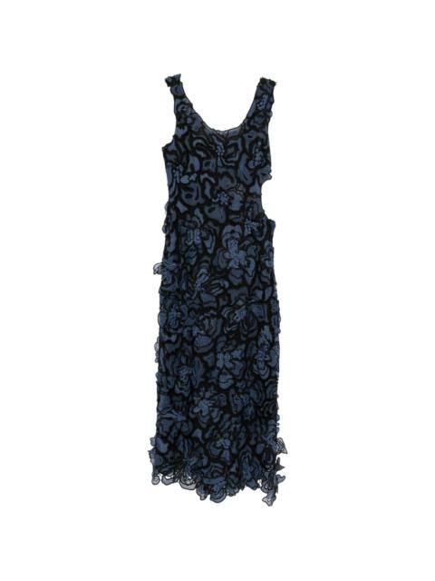 SIMKHAI midi floral lace dress