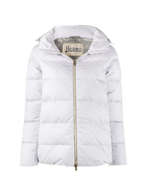 Herno logo pattern puffer jacket