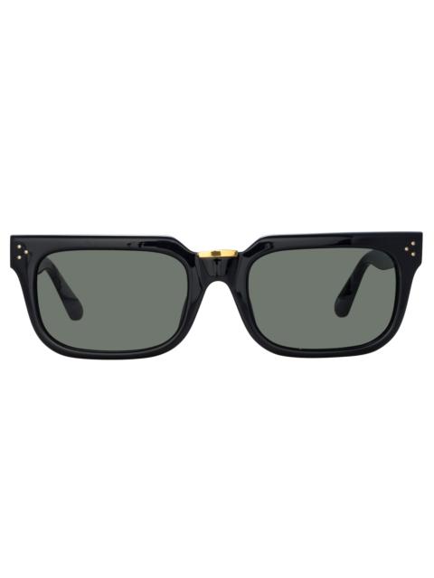 YOAN ANGULAR SUNGLASSES IN BLACK