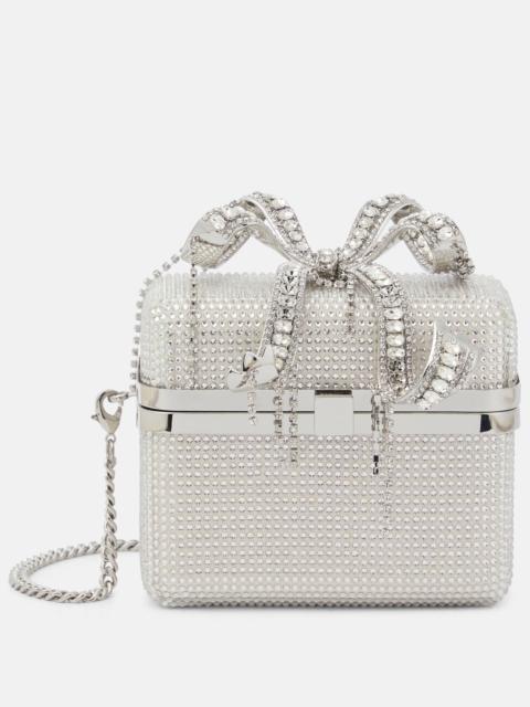 self-portrait The Bow Micro embellished tote bag