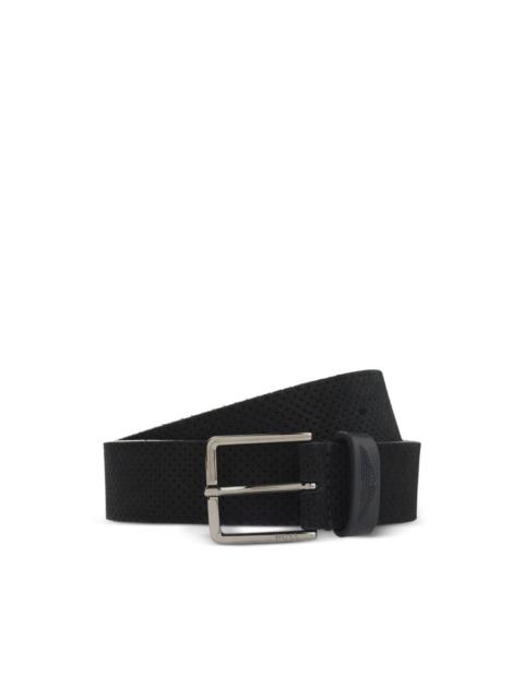 BOSS perforated leather belt