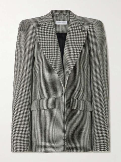 MARIE ADAM-LEENAERDT Houndstooth wool blazer Black