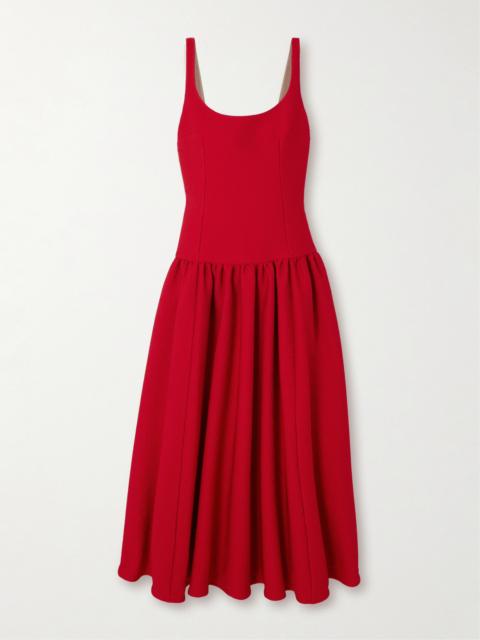 EMILIA WICKSTEAD Galen Pleated Cloqué Midi Dress