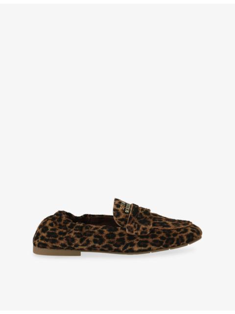 STEVE MADDEN Newbury Leopard Suede Loafers