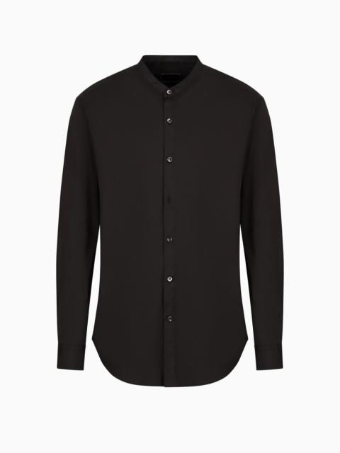 Plain-knit stretch cotton Icon shirt