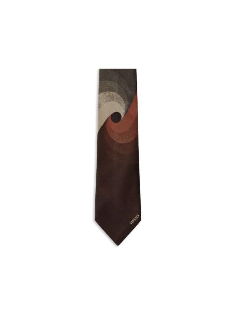 VERSACE printed jacquard silk tie
