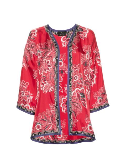 Etro floral-print silk jacket