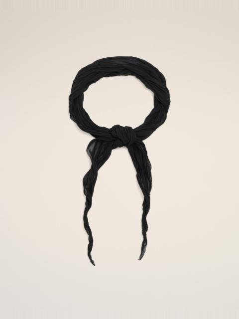 AMI Paris BLACK POLYESTER CRUMPLED GAVROCHE