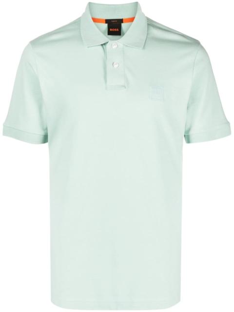 BOSS logo-embossed piquÃ© polo shirt