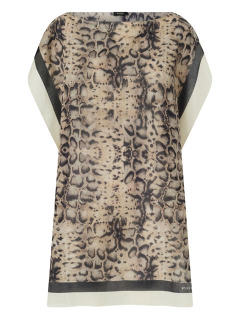 PINKO snake-print draped T-shirt