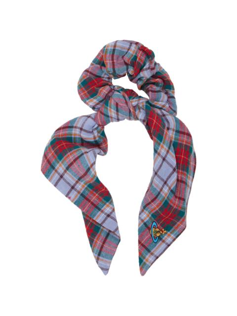 Vivienne Westwood Purple & Red Tartan Large Scrunchie