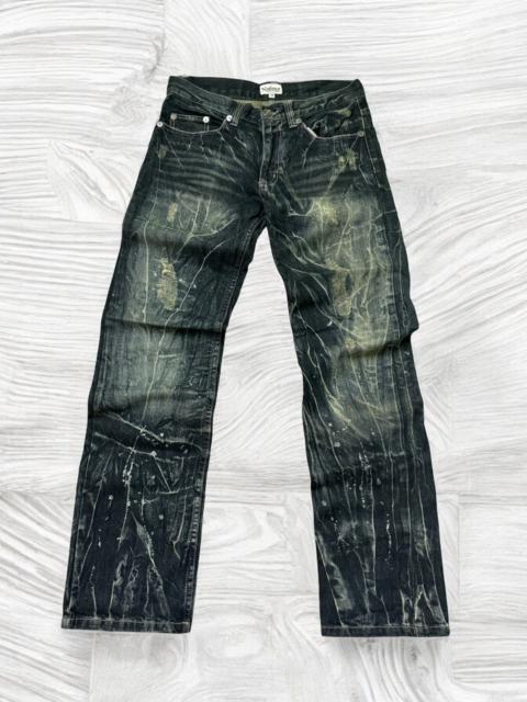 Other brands Hysteric Glamour × Japanese Brand - NYLAUS JEANS Acid Wash Paint Splash Distressed Jeans