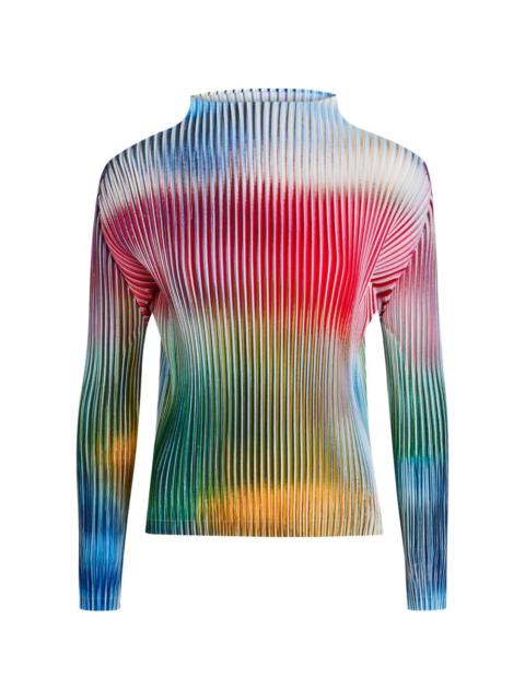 ISSEY MIYAKE long-sleeve pleated top