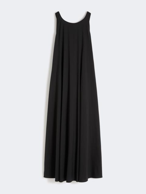Max Mara SETA Flared stretch poplin dress - BLACK