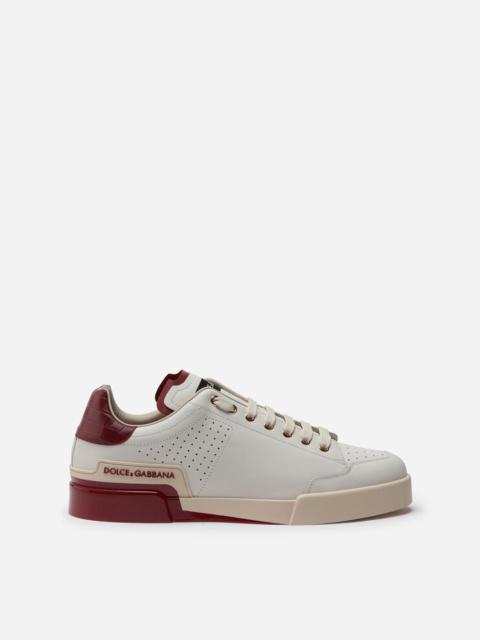 Dolce & Gabbana Calfskin nappa Portofino sneakers with painted sole
