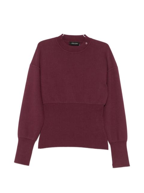 ANINE BING Anine Bing Panelled Mock-neck Sweater