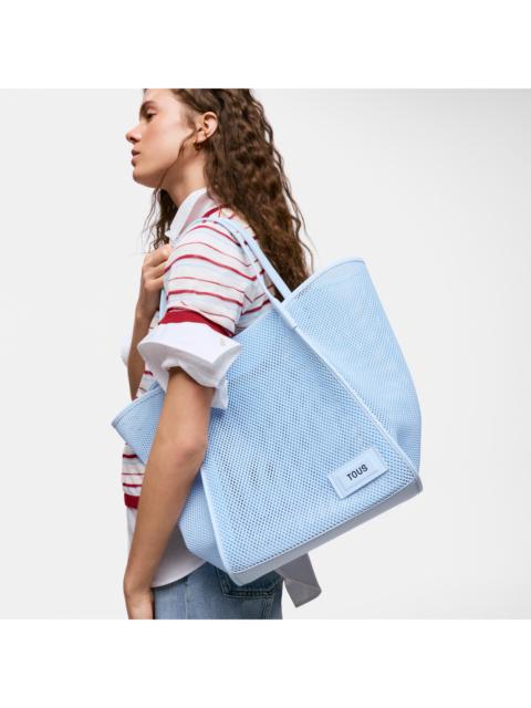 TOUS Large sky blue Tote bag TOUS Tulip Mesh