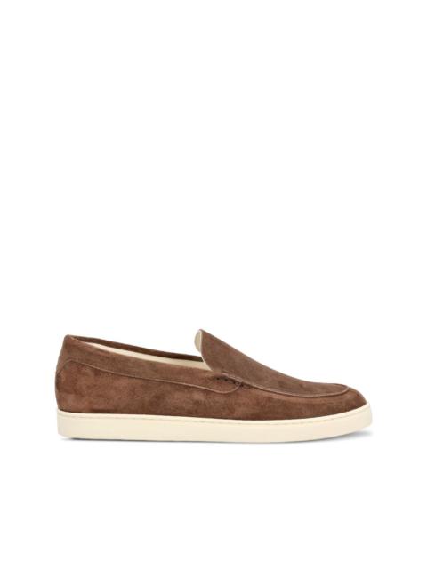 Brunello Cucinelli suede logo-print loafers