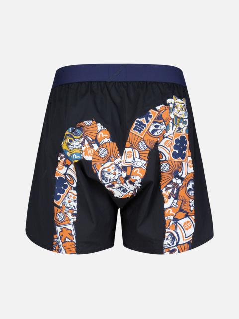 EVISU EVISU SQUAD “HIDE-AND-SEEK” PATTERN DAICOCK PRINT BOXER SHORTS