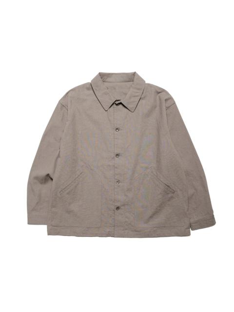 JAMES COWARD Signal Shirt Mid Grey Overdyed Canvas