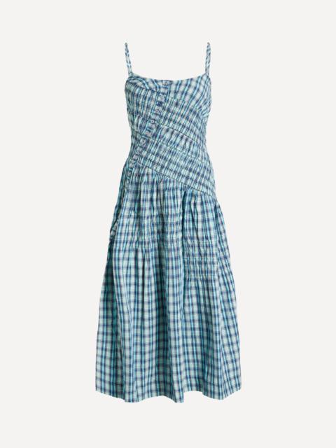 DAMSON MADDER. Lyra Tomboy Check Midi Dress