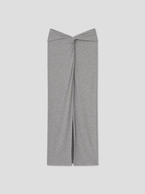 Nanushka Fluid Rib Twisted-Front Sarong Skirt