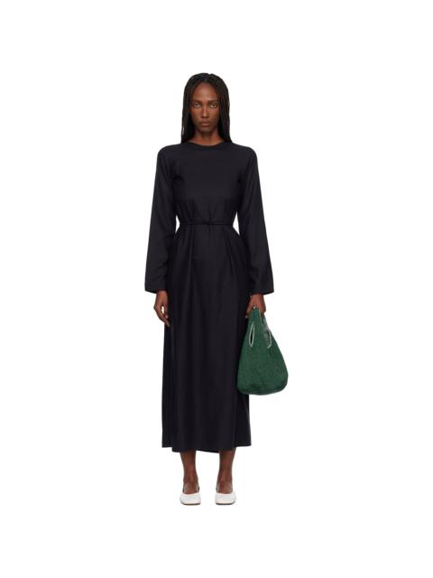 BASERANGE Black Long-Sleeve Apron Maxi Dress