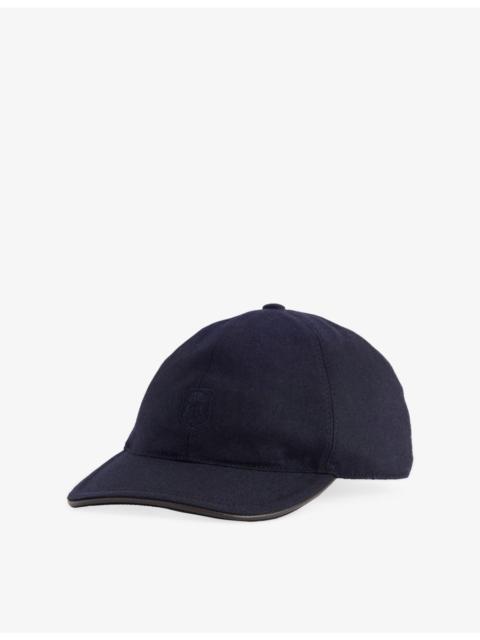 CORNELIANI Logo-Embroidered Wool and Cashmere-Blend Baseball Cap