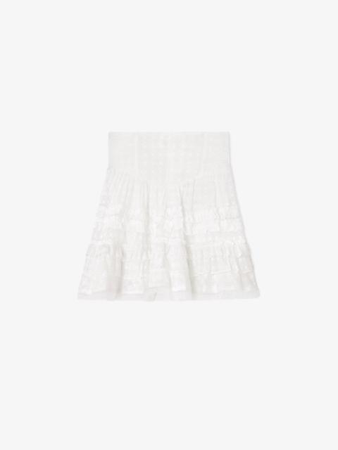 GANNI SKIRT IN WHITE BRODERIE ANGLAISE