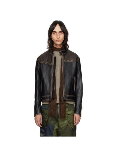 Andersson Bell Black Ortega Faux-Leather Jacket