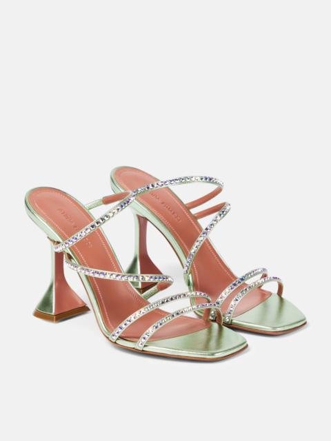 Amina Muaddi Naima embellished leather sandals