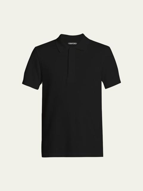 TOM FORD Men's Lyocell Pique Polo Shirt
