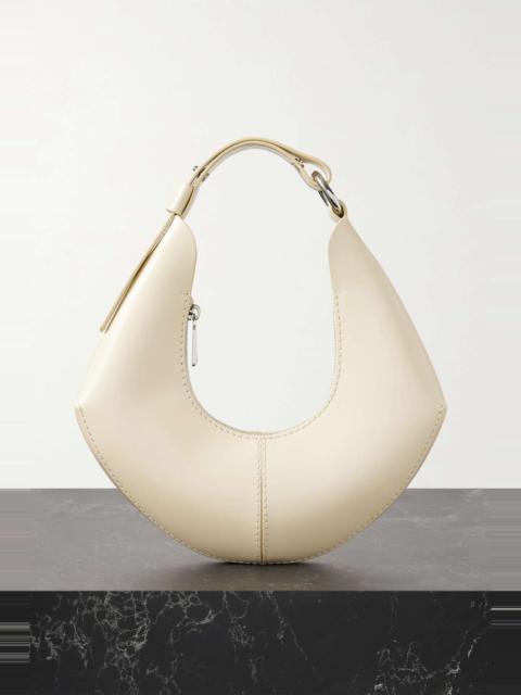 Chrystie small glossed-leather shoulder bag