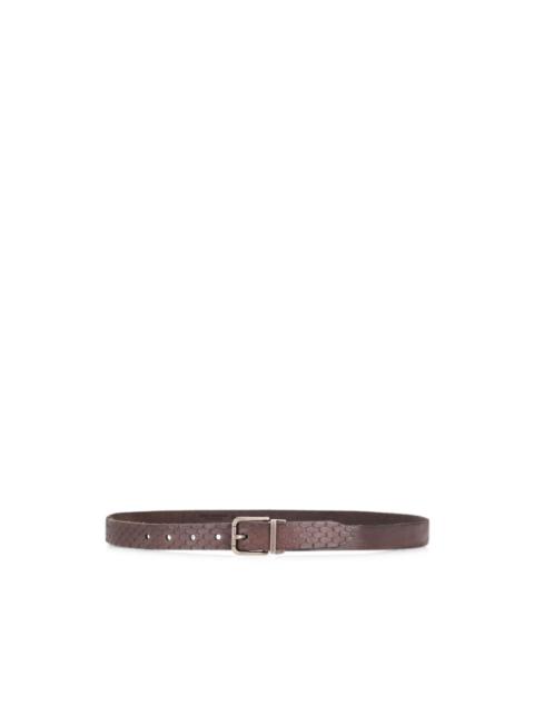 Dolce & Gabbana scales-effect leather belt