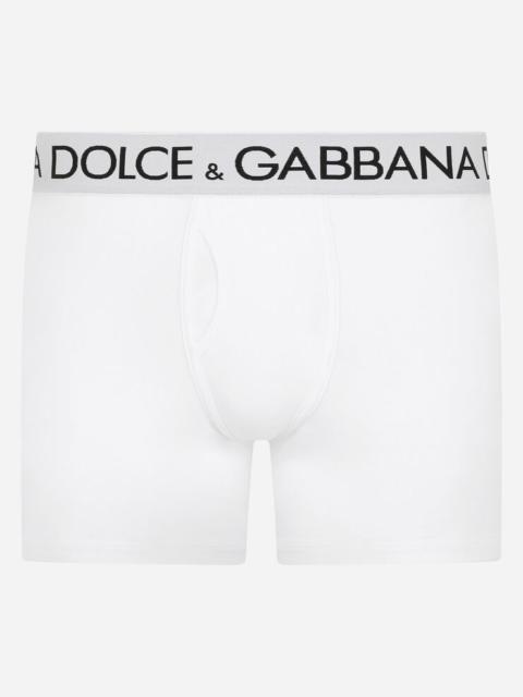 Dolce & Gabbana Two-way-stretch cotton jersey long-leg boxers