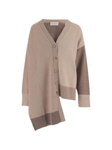 NICCOLÒ PASQUALETTI color-block asymmetrical cardigan