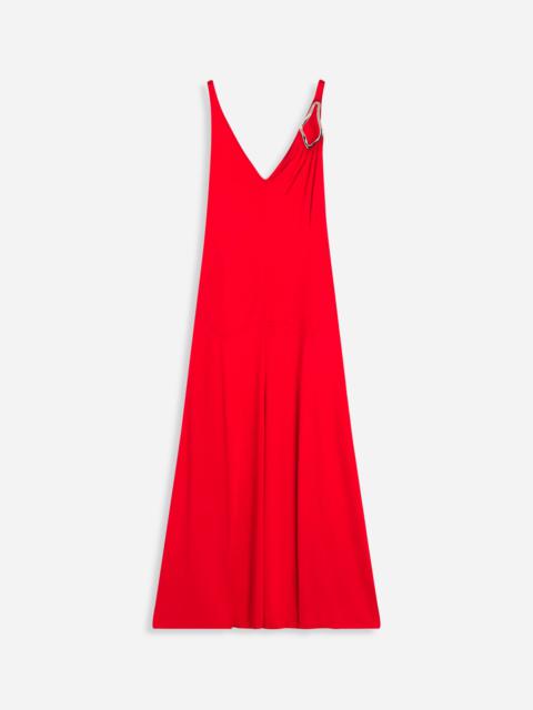 SLEEVELESS A-LINE MIDI DRESS