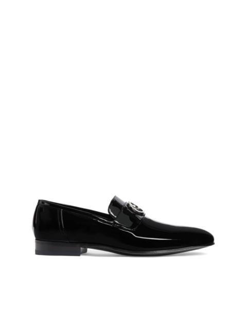 GUCCI logo-plaque leather loafers