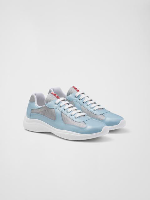 Prada Prada America's Cup patent leather and bike fabric sneakers