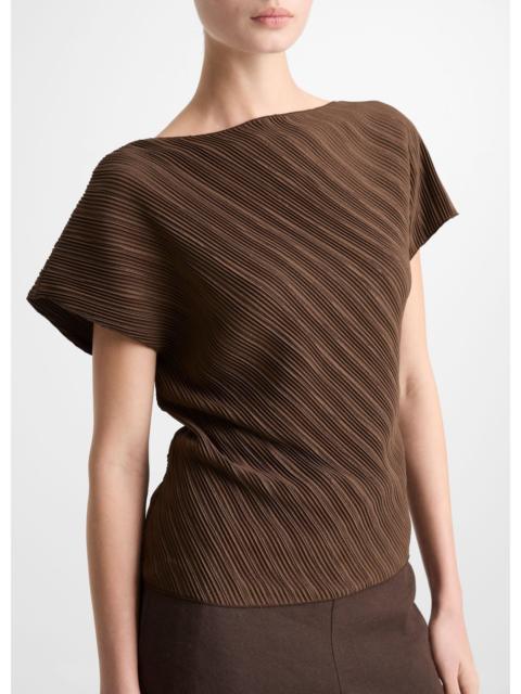 Vince Diagonal Pleated Top
