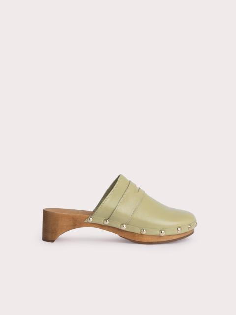 BY FAR Hans Olive Gloss Leather