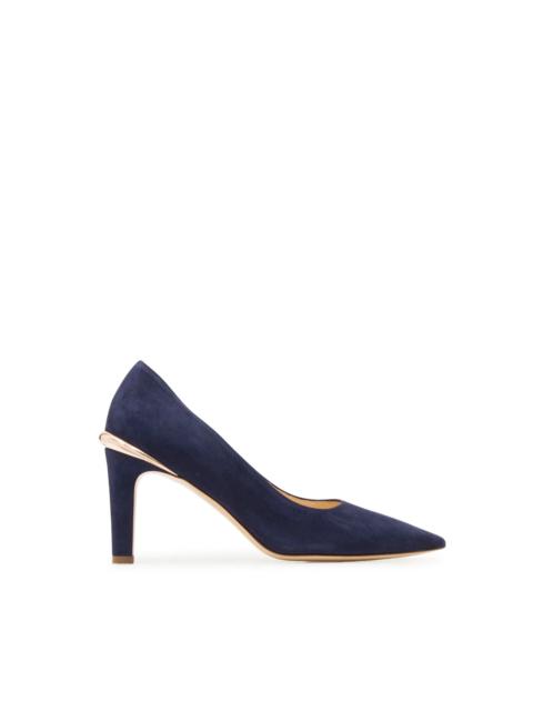 Edwina High Heel Stiletto Pump in Navy Suede